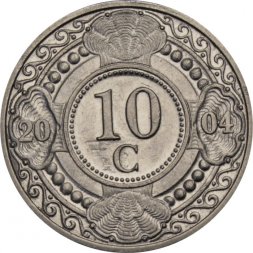 Антильские острова 10 центов 2004 год
