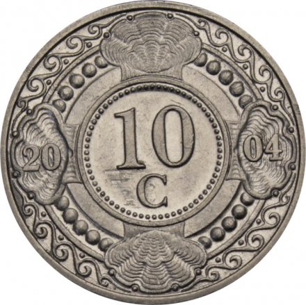 Антильские острова 10 центов 2004 год