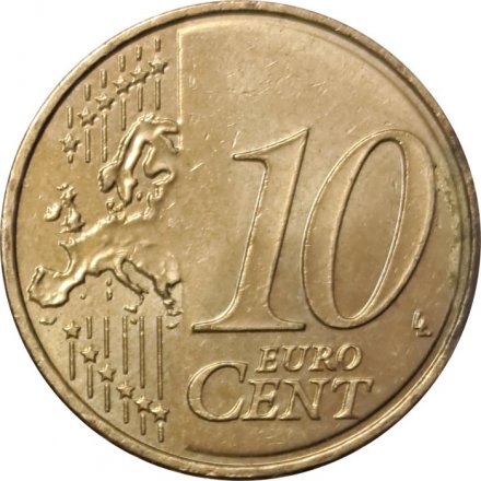 Мальта 10 евроцентов 2008 год