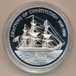 Монета Острова Питкэрн 50 долларов 1988 год