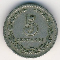 Аргентина 5 сентаво 1923 год