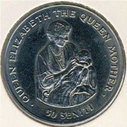 Тонга 50 сенити 1985 год