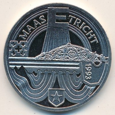 Нидерланды 2 1/2 экю 1993 год - Маастрихтский договор