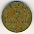 Белиз 5 центов 1976 год (никель-латунь)
