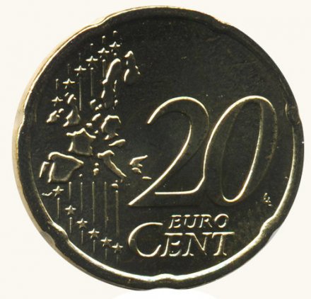 Португалия 20 евроцентов 2005 год - Королевская печать