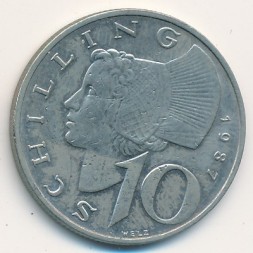 Австрия 10 шиллингов 1987 год