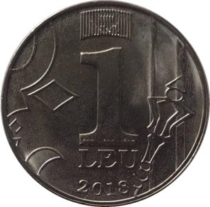 Молдавия 1 лей 2018 год
