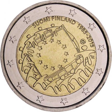 Финляндия 2 евро 2015 год - 30 лет флагу Европы