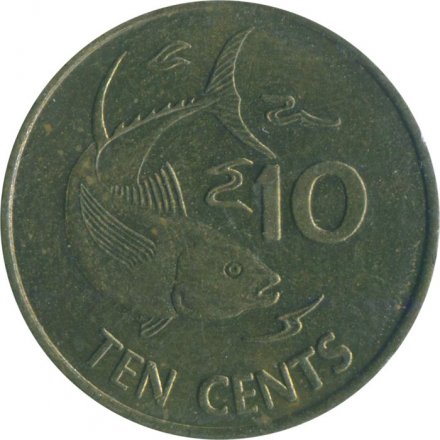 Сейшелы 10 центов 2000 год - Тунец