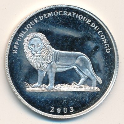 Конго 10 франков 2003 год