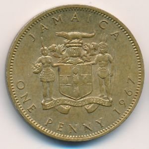 Ямайка 1 пенни 1967 год
