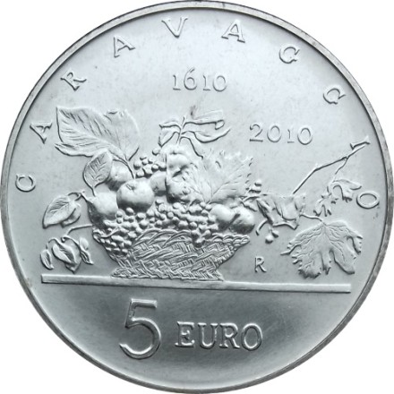Сан-Марино 5 евро 2010 год - 500 лет со дня смерти Караваджо