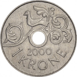 Норвегия 1 крона 2000 год
