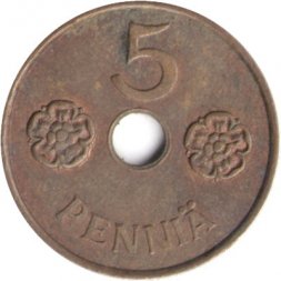 Финляндия 5 пенни 1941 год