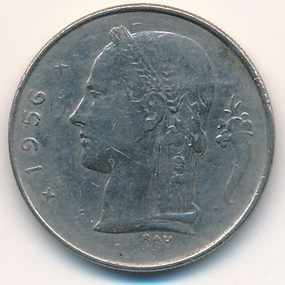 Бельгия 1 франк 1956 год BELGIQUE