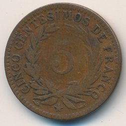 Доминиканская республика 5 сентесимо 1891 год