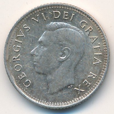 Канада 10 центов 1951 год