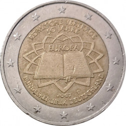Германия 2 евро 2007 год (D) - 50 лет подписания Римского договора