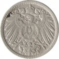 Германия 5 пфеннигов 1906 год (J)