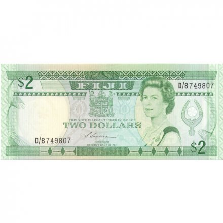 Фиджи 2 доллара 1988 год - UNC