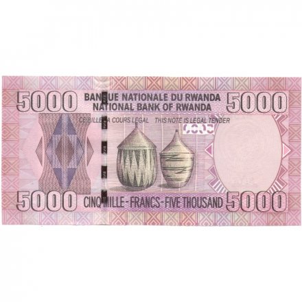 Руанда 5000 франков 2009 год - Горилла в национальном парке вулканов UNC