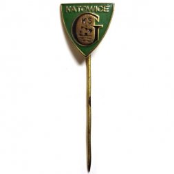 Значок-иголка GKS Katowice. ГКС "Катовице". Польский футбольный клуб. Футбол. Польша