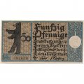 Германия (нотгельд) 50 пфеннигов 1921 год - Серия &quot;Районы Берлина&quot;. Трептов. Гостиница в Трептове около 1820 г. (вид 15) - XF