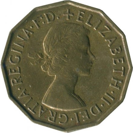 Великобритания 3 пенса 1963 год