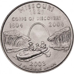 США 25 центов 2003 год - Штат Миссури (D)