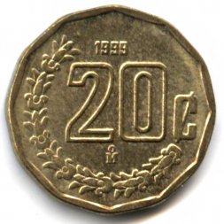 Мексика 20 сентаво 1999 год