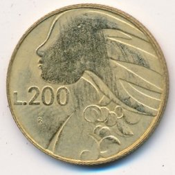 Сан-Марино 200 лир 1990 год