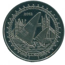 Остров Мэн 1 крона 2009 год - XXX летние Олимпийские Игры, Лондон 2012. Парусный спорт