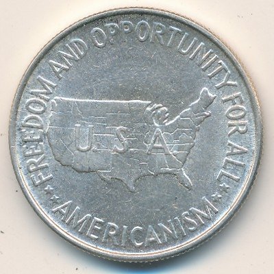 США 1/2 доллара 1952 год - Джордж Вашингтон Карвер и Букер Талиафер Вашингтон