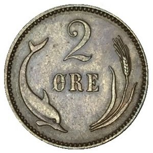 Дания 2 эре 1906 год - Король Кристиан IX