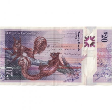 Шотландия 20 фунтов 2019 год - Кэтрин Крэнстон - Royal Bank of Scotland - VF