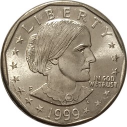 США 1 доллар 1999 год - Сьюзен Энтони (P)