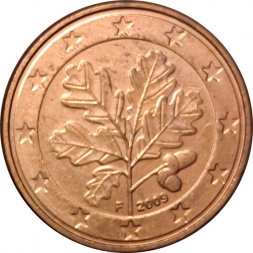 Германия 1 евроцент 2009 год (F)