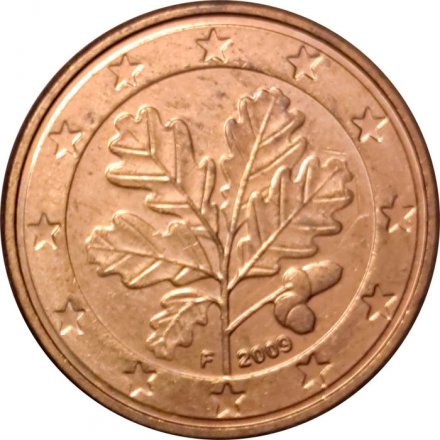 Германия 1 евроцент 2009 год (F)