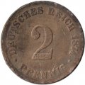 Германия 2 пфеннига 1874 год (B)