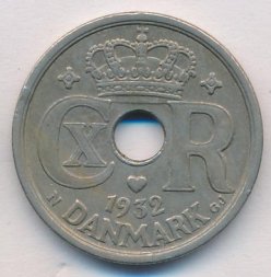 Дания 25 эре 1932 год