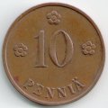 Финляндия 10 пенни 1938 год