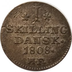 Дания 1 скиллинг 1808 год