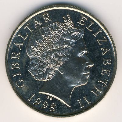 Гибралтар 5 фунтов 1998 год - 40 лет Радио Гибралтара