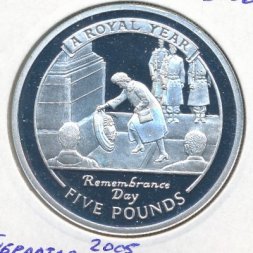 Гибралтар 5 фунтов 2005 год