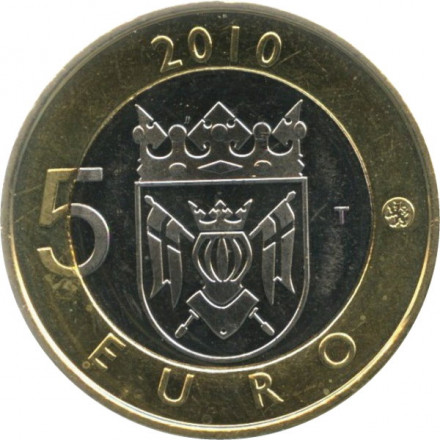 Финляндия 5 евро 2010 год - Исторические регионы Финляндии - Исконная Финляндия
