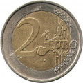 Греция 2 евро 2002 год - Похищение Европы (Без отметки монетного двора)