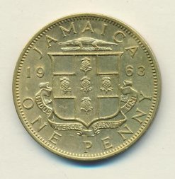 Ямайка 1 пенни 1963 год