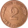 ФРГ 2 пфеннига 1988 год - G