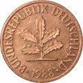 ФРГ 2 пфеннига 1988 год - G