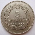 Франция 5 франков 1933 год (портрет влево)